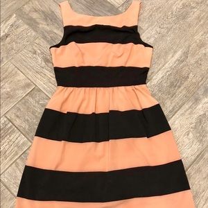 B. Darlin Women’s Dress - Peach & Black